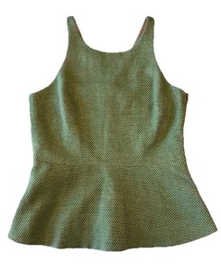 NWT Banana Republic Women’s Sleeveless Top Green Textured Weave Size 2 - Picture 1 of 6