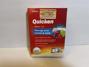 Intuit Quicken Deluxe Edition 2013 for Windows Financial Software NOS NEW Sealed - Photo 1/4