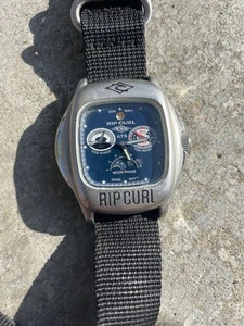 Rip Curl Ats Tidemaster Surf Watch Blue Face New Battery - Picture 1 of 9