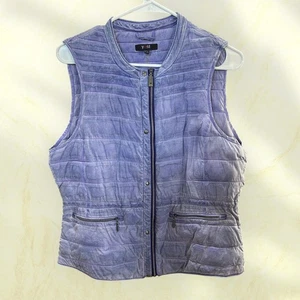Yest lila Steppweste Damengröße 10 Reißverschluss vorne wattiert leicht Freizeit - Bild 1 von 3
