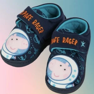 Peppa Pig Space Race George Jungen Hausschuhe TU Sainsburies NEU Größe UK 8-9 Kinder - Bild 1 von 4