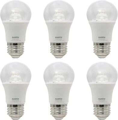 LED A15 Appliance Clear Light 6W, 40W, 450LM, E26, ETL Listed, 5000K, 6 Count - Image 1 of 2