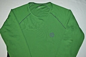 Hewlett Packard HP Green Gray Womens Activewear Base Layer Shirt M alo Cool Fit - Picture 1 of 4