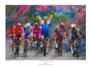 Mark Cavendish Sprint Finish 2 - Edición Limitada (250) Impresión Firmada por Artista Nuevo - Imagen 1 de 3