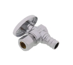 Apollo Angle Stop Valve 1/2" PEX X 3/8" Compression Chrome **FAST SHIPPING** - Picture 1 of 3