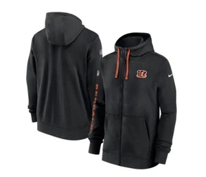 Cincinnati Bengals Sideline Club Negro Cremallera Completa Nike Sudadera con Capucha Para Hombre’s Extra Grande XL - Imagen 1 de 5