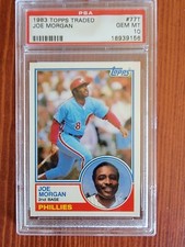 1983 TOPPS TRADED JOE MORGAN #77T PSA 10 GEM MINT