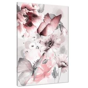 Blush Pink Grey Flowers Floral Framed Art Prints - Picture 1 of 55