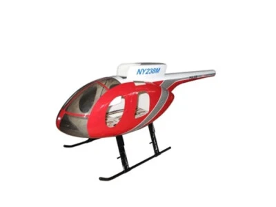 MD-500E Police Red 450 Size Pre-Painted RC Fuselage for Thundertiger Titan E325 - Image 1 of 4