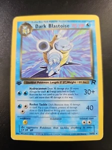 Dark Blastoise 20/82 1st Edition Team Rocket Rare Non Holo Pokemon Card WOTC HP - Picture 1 of 2