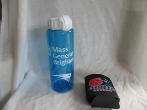 New England Patriots Koozie Foxwood Casino + Botella de agua Mass General - Imagen 1 de 6