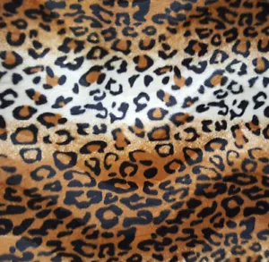 GOLD BROWN LOEPARD PRINT SHORT PILE FUR FABRIC 58" BY THE YARD WHITE BLACK - Picture 1 of 4