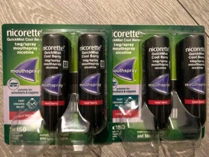 2 x Nicorette QuickMist COOL BERRY 1mg Mouthspray Duo Quit Smoking New EXP 2026 - Picture 1 of 1