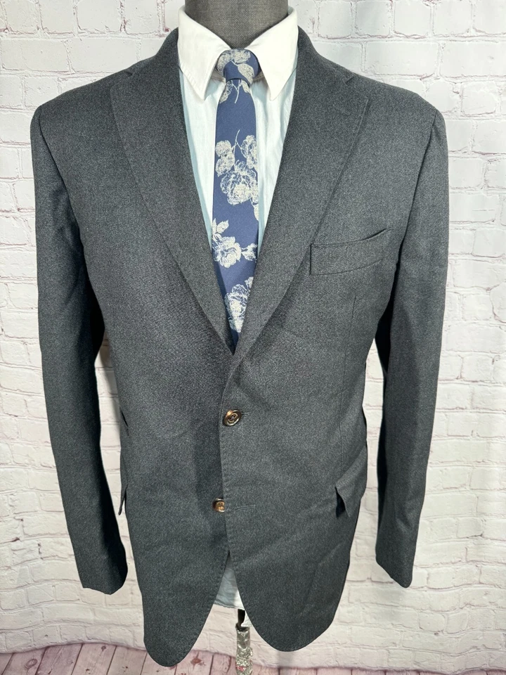 PLATINUM ELEVENTY Mens Gray ITALIAN Wool Sport Coat Blazer Jacket SIZE 42R - Image 1 of 4