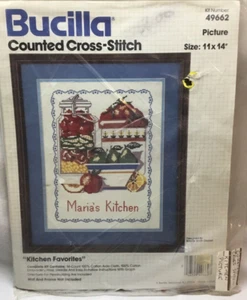 Bucilla Kitchen Favorites Personalized Counted Cross Stitch Kit # 49662 Unopened - Picture 1 of 3