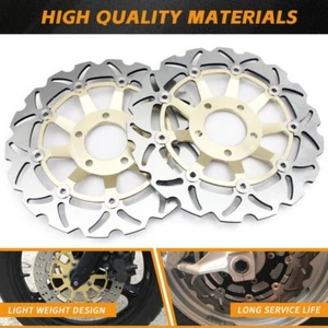 Front Brake Rotors For Suzuki SV650S 99-02 RGV250 88-90 GSF600S Bandit 95-04 - Picture 1 of 7