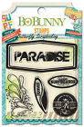 PARADISE Beach Key Lime Clear Unmounted Rubber Stamp Set BoBunny 14505859 New