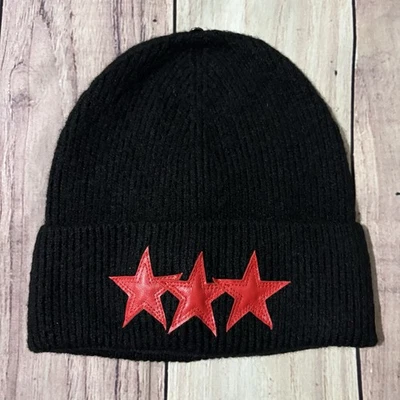 Gorro tejido Chrome Hearts Star Patch Cashmere en negro Foto 1 de 3