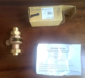 Neu Cash ACME kontinuierlicher Typ Rückflussverhinderer Typ BFP 1/2" 21574-0000LF - Bild 1 von 8