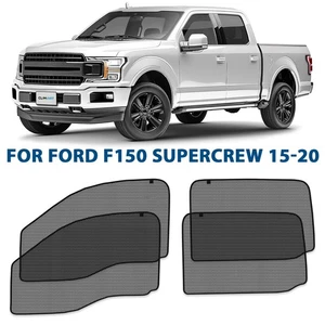 Car Shades for Side Windows Sunshade Protector for 2015-2020 Ford F150 SuperCrew - Picture 1 of 7
