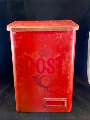 Vintage JH Johansson Hallgren Metal Red Wall Mail Post Box Made in Sweden - Image 1 of 4