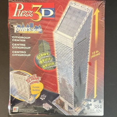Puzz 3D Citigroup Center & Bonus Flatiron Bldg Puzzle Glows In The Dark  Sealed - Image 1 of 4