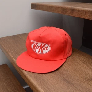 Kit Kat Vintage Baseball Hat L-XL Red Y2K Style Big Embroidery Promo Cap - Picture 1 of 10