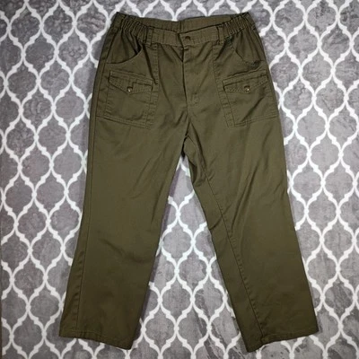 Boy Scouts Of America Uniform Pants Men 32x28 Elastic Waist BSA USA Made - Image 1 of 4