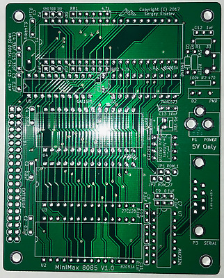 MiniMax 8085 Single Board Computer PCB • 8$