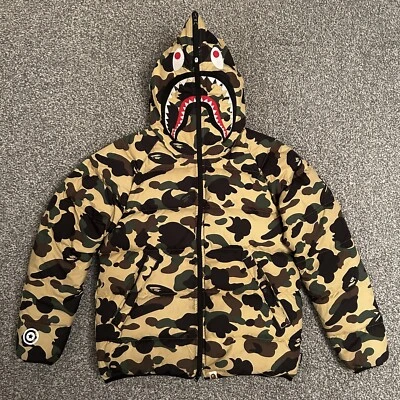 ⭐️ Abrigo Camuflaje Tiburón A Bathing Ape X BAPE ⭐️ 100% AUTÉNTICO ⭐️TALLA MEDIANA⭐️ Foto 1 de 4