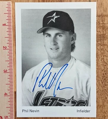AUTOGRAPHED - Phil Nevin - photo, Houston Astros, 1995 - Image 1 of 2