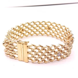 ⭐ Pierre Lang Armband Band Armreif Perle Halskette Collier Kette Gold fa. 19 ⭐ - Bild 1 von 3