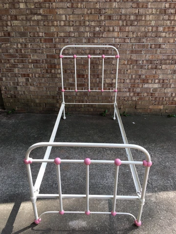 Antique Vintage Cast Iron Bed Frame with rails Cover