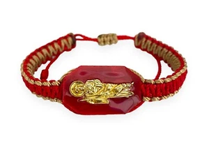 St. Jude Reversible Corded Adjustable Red Gold Bracelet San Judas Pulsera - Picture 1 of 2