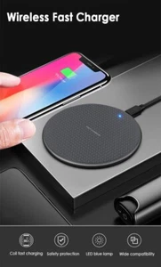 10W Wireless Charger Fast Charging Pad For iPhone 14 13 12 11 XS Pro Max XR X US - Picture 1 of 8