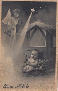 CARTOLINA *74 AUGURI-FESTE BUON NATALE AUGURI BUON ANNO REGALI VIAGGIATA 1945 - Imagen 1 de 2