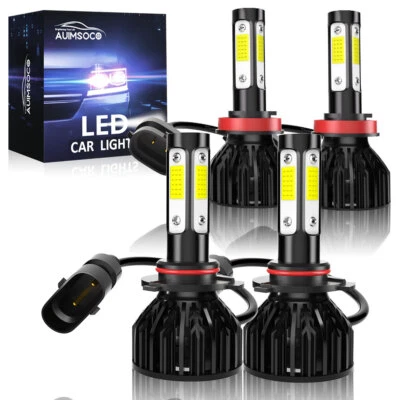 Fit For Peterbilt 388 389 367 567 4x LED Headlight Bulbs High Low Beam Combo Kit - Image 1 of 4