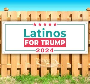 LATINOS FOR TRUMP 2024 Advertising Vinyl Banner Flag Sign Many Sizes MAGA - Picture 1 of 6
