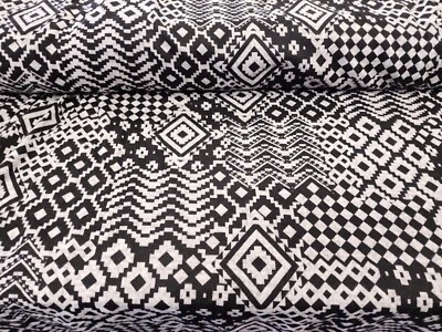 Suéter Hacci malha jersey padrão tribal vestuário preto e branco  - Imagem 1 de 2