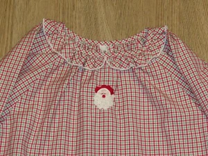 Sweet Dreams~ Girl's Christmas Nightgown~ Red Green Plaid~ Santa ~ 7  Excellent! - Picture 1 of 13