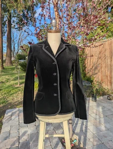 Vintage Jaeger Paris London New York Black Velvet Blazer size 8 sold by I.Magnin - Picture 1 of 12