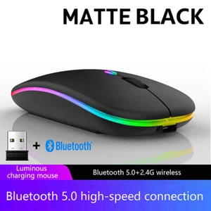 2.4G Wireless Bluetooth-compatible Gaming Mouse Rechargeable Silent Mouse - Afbeelding 1 van 16