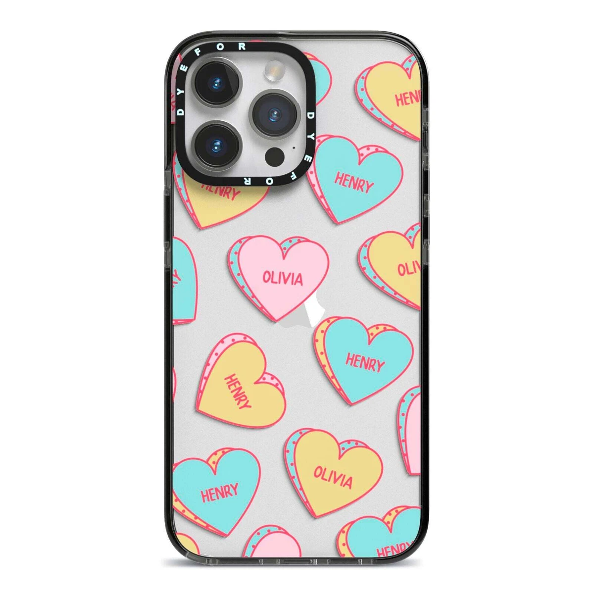 Dhzik IPhone 14 Pro Hülle Mit Herz – Niedlich, ästhetisch, TPU, Mit Erhöhtem Rand Für Bildschirmschutz
