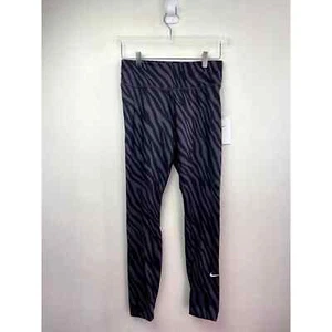 Nike Training One Tight 7/8 Leggings Purple Black Zebra Print — Women's Medium  - Picture 1 of 16