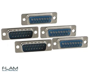 5x Connecteur à souder DB15 15 broches male - 5x DB15 solder connector 15 pins - Imagen 1 de 7