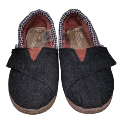 Toms ребенка ясельного возраста классический Houndstooth крошечный размер T9 искусственного меха с подкладкой Детская обувь поскользнуться - Изображение 1 из 4