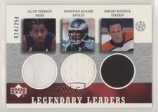 2002-03 UD Superstars Legendary Leaders Triple Allen Iverson Donovan McNabb HOF