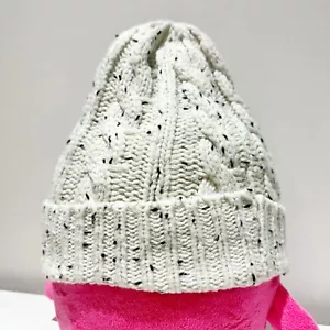 Sinsay Hat Beanie Warm Winter Knit White Speckled Cozy Beanie - Picture 1 of 5