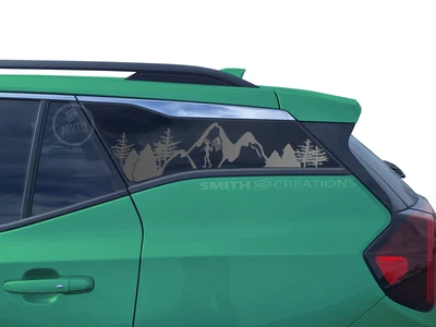 Fits 2018-2025 GMC Terrain Rear Side Window Alien Flag Mountain Window Decal Foto 1 de 3