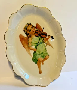 RARE, Vintage "Angel Playing Violin" Patterned, PICKARD Trinket/Candy Dish - Picture 1 of 12